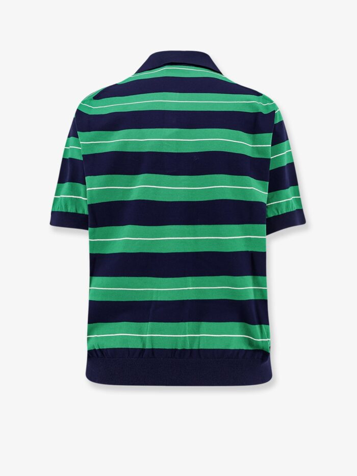 Miu Miu Striped Cotton Polo Shirt
