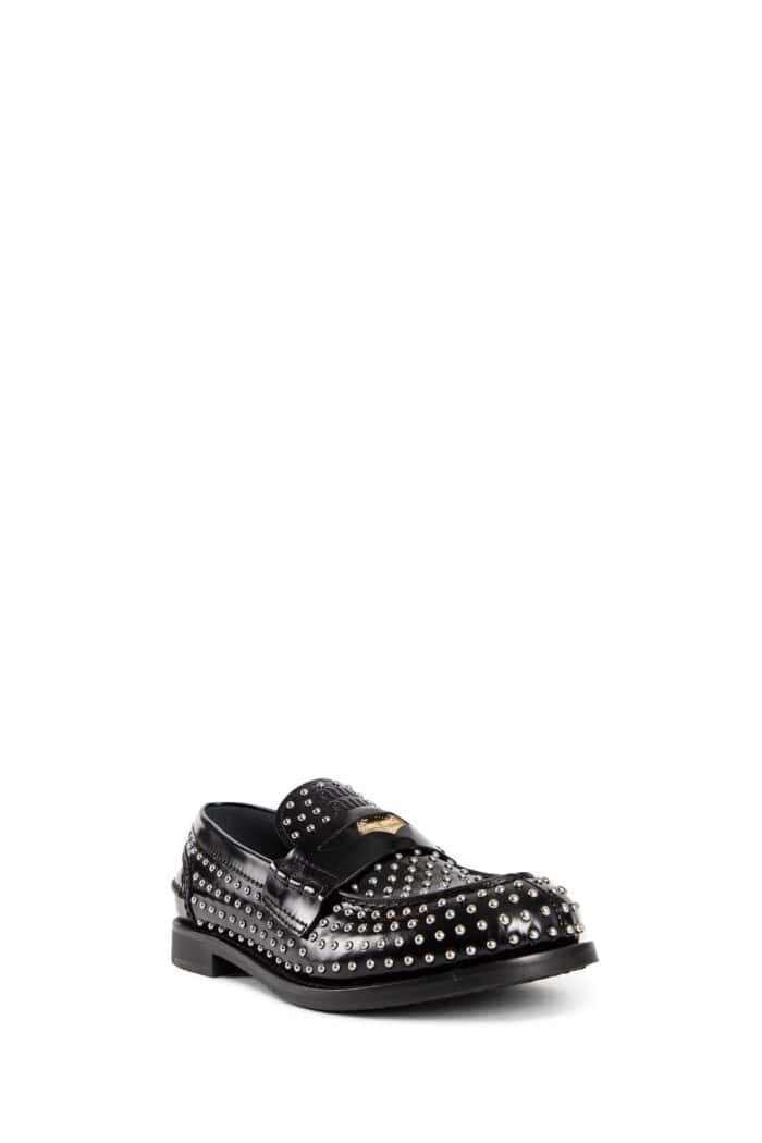 MIU MIU Studded Leather Penny Loafers