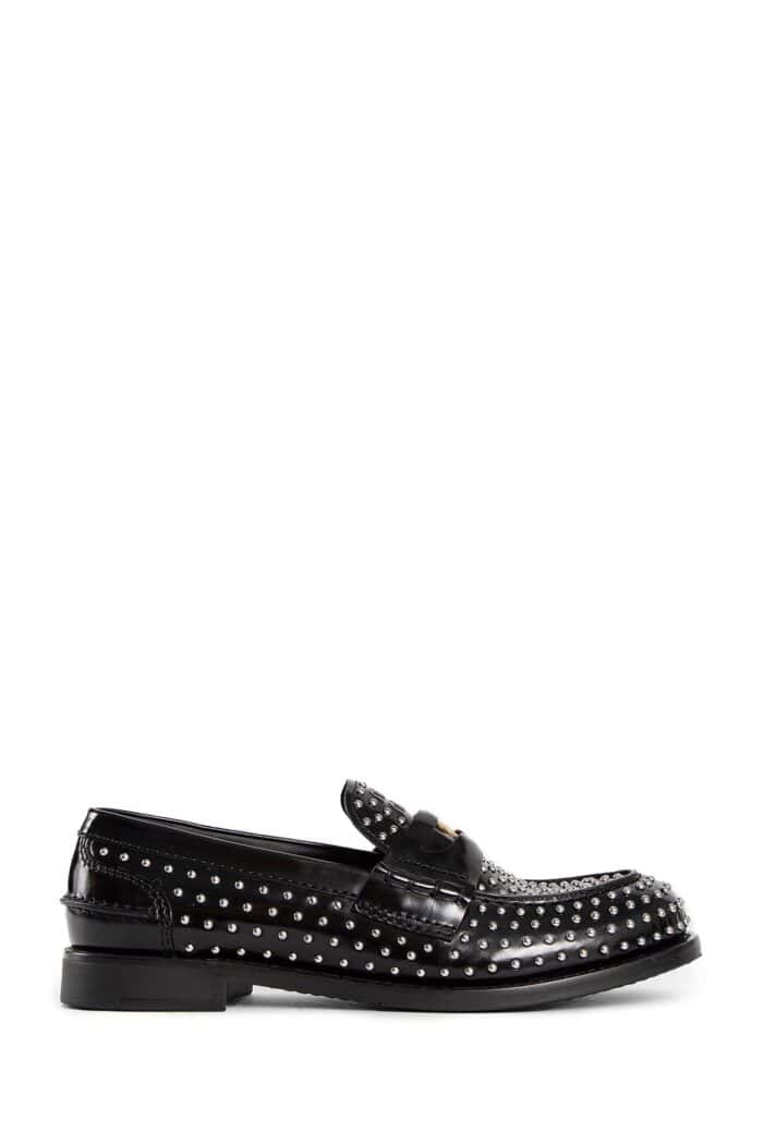 MIU MIU Studded Leather Penny Loafers