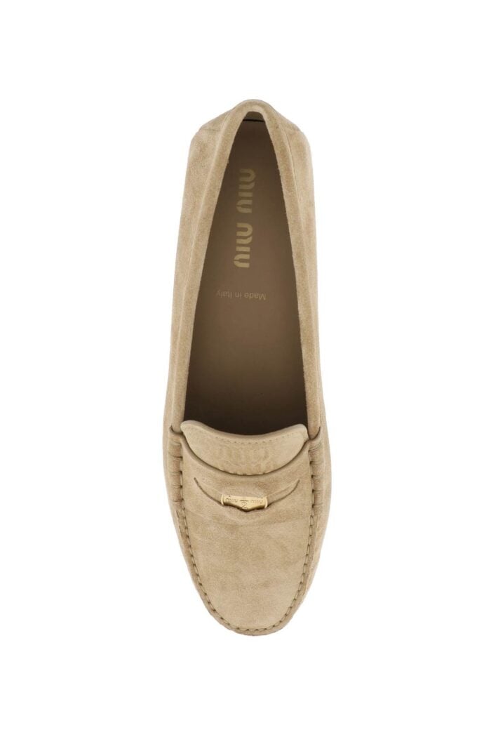 MIU MIU Suede Driving Shoes