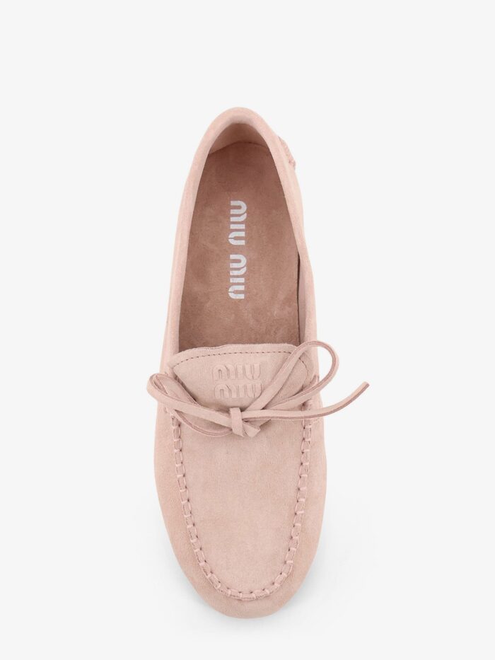 Miu Miu Suede Loafer With Frontal Logo