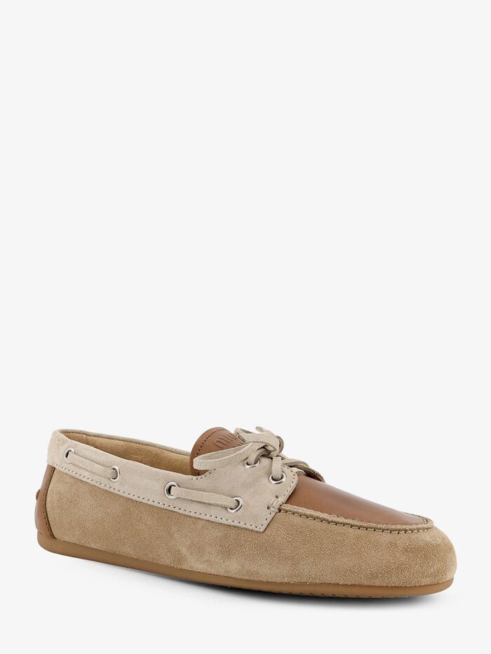 Miu Miu Suede Loafer With Leather Inserts