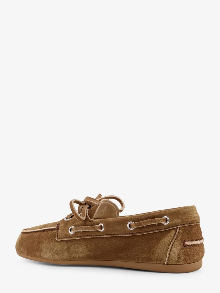 Miu Miu Suede Loafers With Embroidered Logo