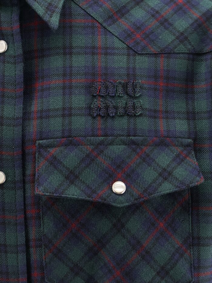 Miu Miu Tartan Virgin Wool Shirt