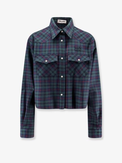 Miu Miu Tartan Virgin Wool Shirt