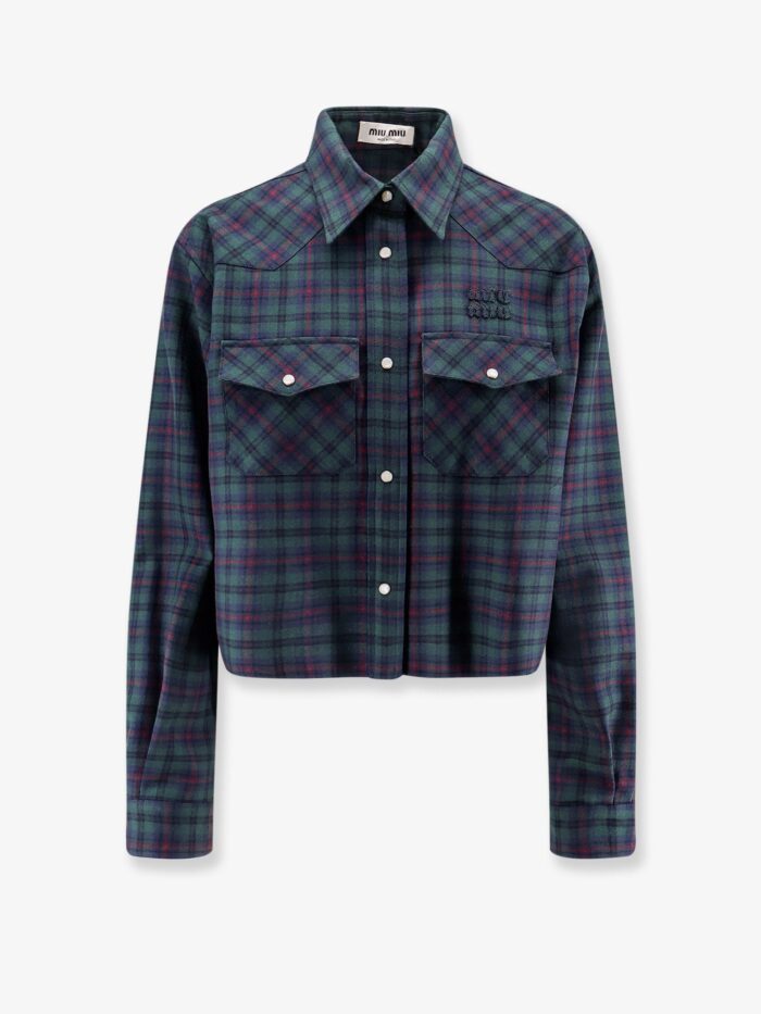 Miu Miu Tartan Virgin Wool Shirt
