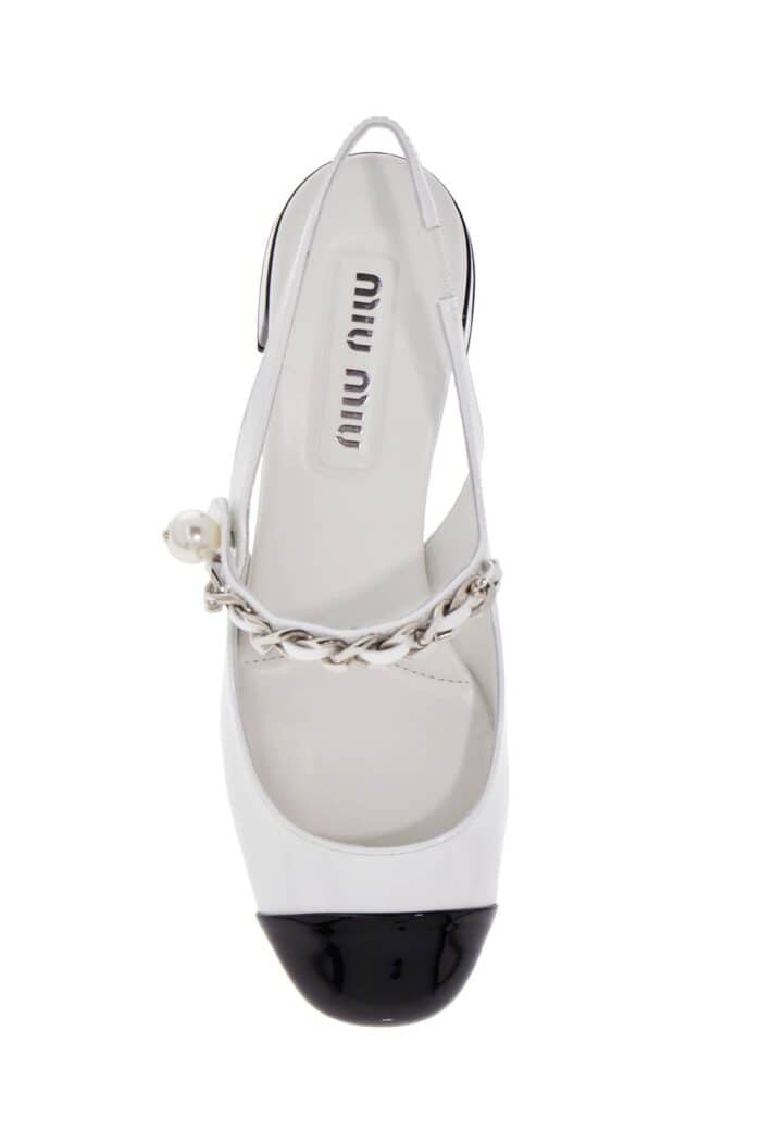 MIU MIU Two-tone Patent Leather Slingback D