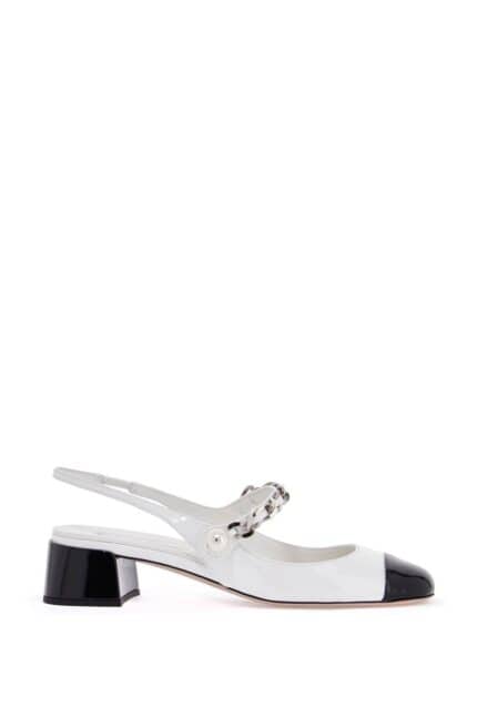 MIU MIU Two-tone Patent Leather Slingback D