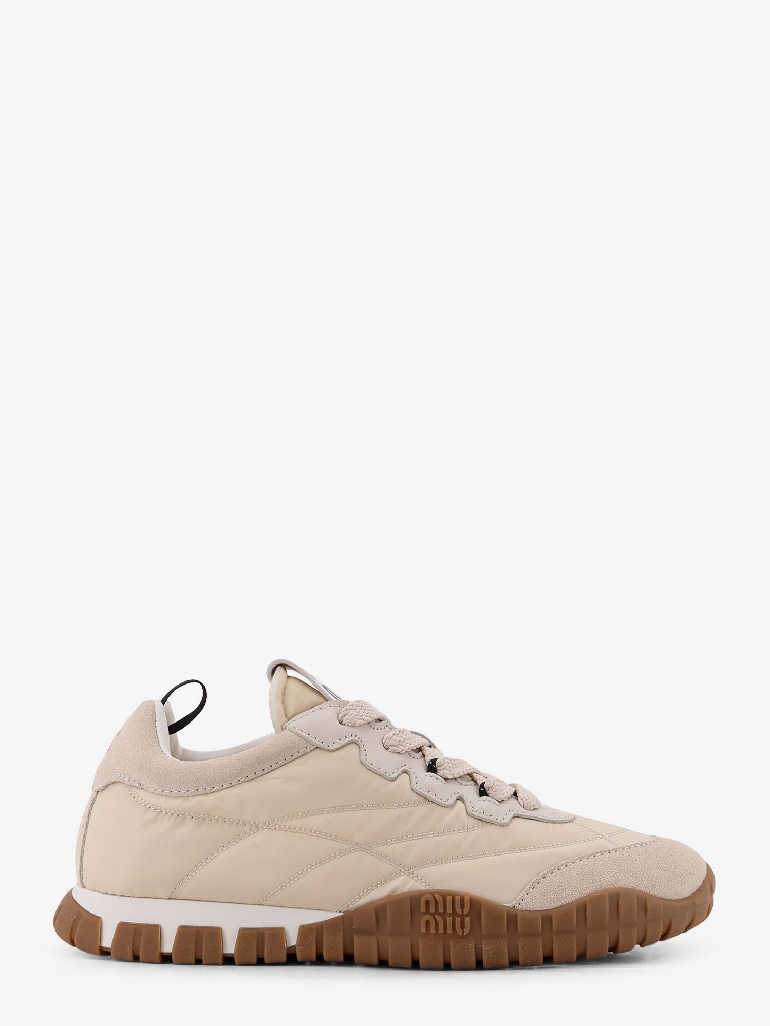 Miu Miu Tyre Sneakers In Technical Fabric And Suede