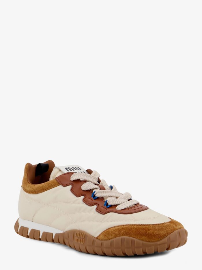 Miu Miu Tyre Technical Fabric And Suede Sneakers