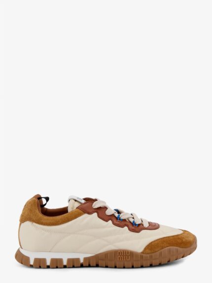 Miu Miu Tyre Technical Fabric And Suede Sneakers