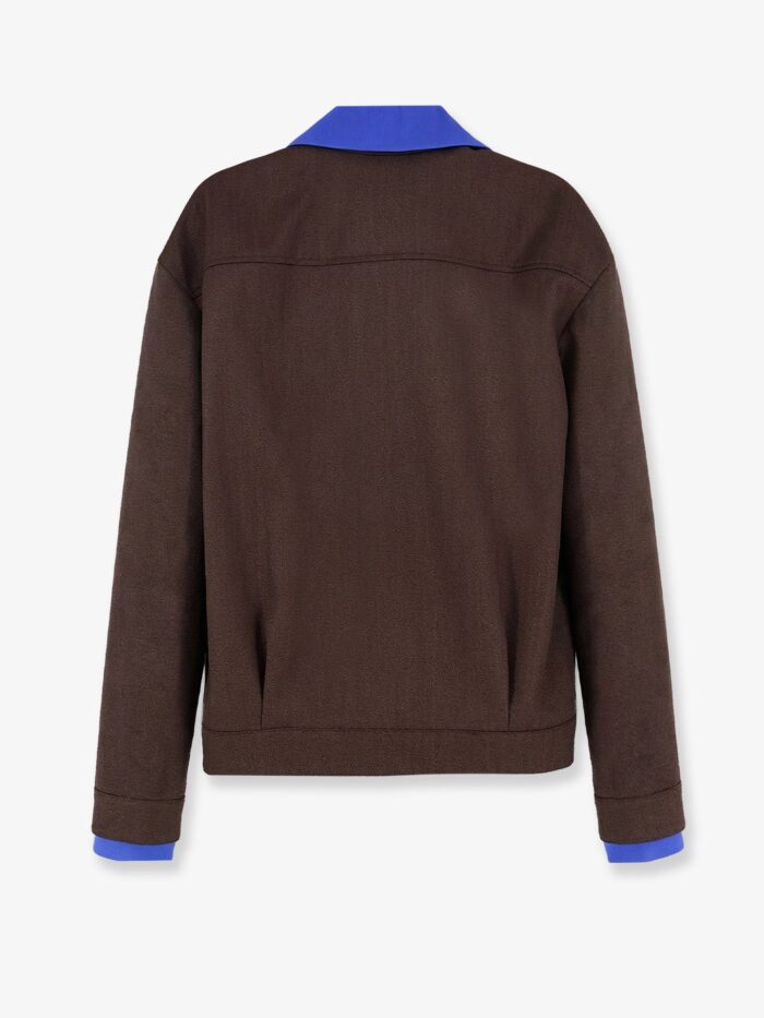 Miu Miu Virgin Wool Jacket With Logo Detail