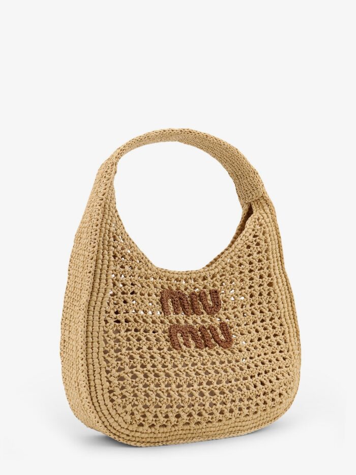 Miu Miu Viscose Handbag With Rafia Effect