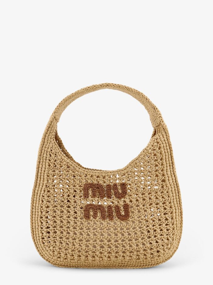 Miu Miu Viscose Handbag With Rafia Effect
