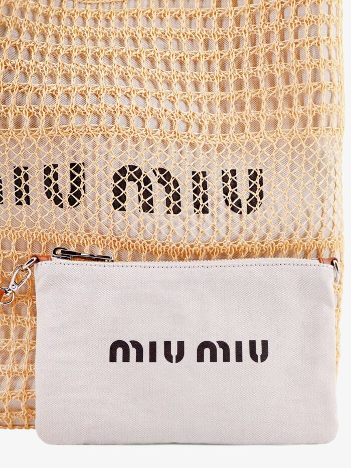 Miu Miu Viscose Ivy Shoulder Bag With Rafia Effect