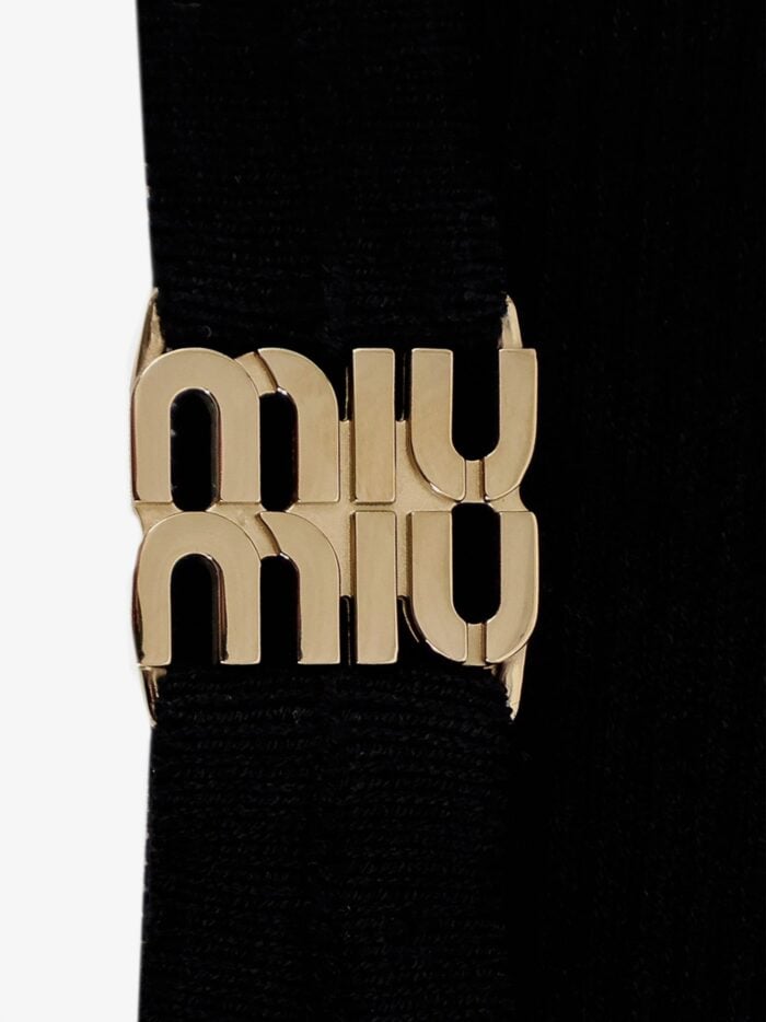 Miu Miu Viscose Top With Metal Logo