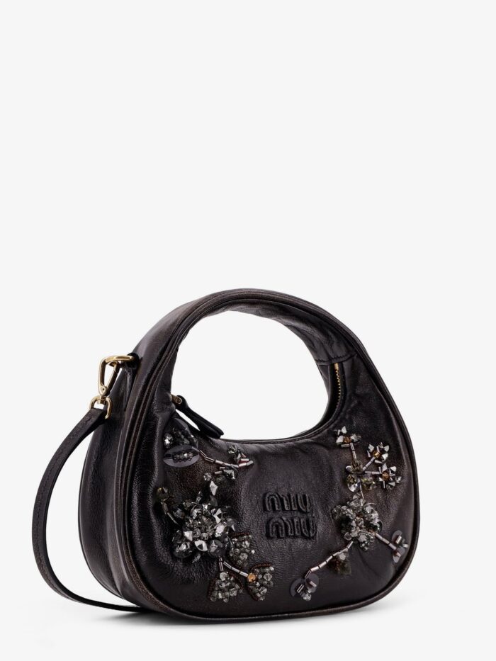 Miu Miu Wander Leather Mini Crossbody Bag With Embroidery