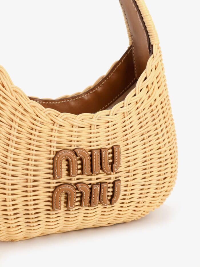 Miu Miu Wander Raffia Handbag
