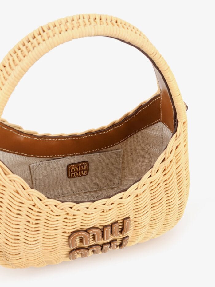 Miu Miu Wander Raffia Handbag