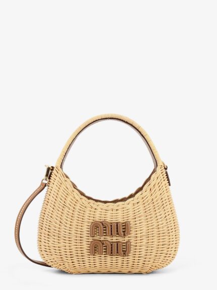 Miu Miu Wander Raffia Handbag