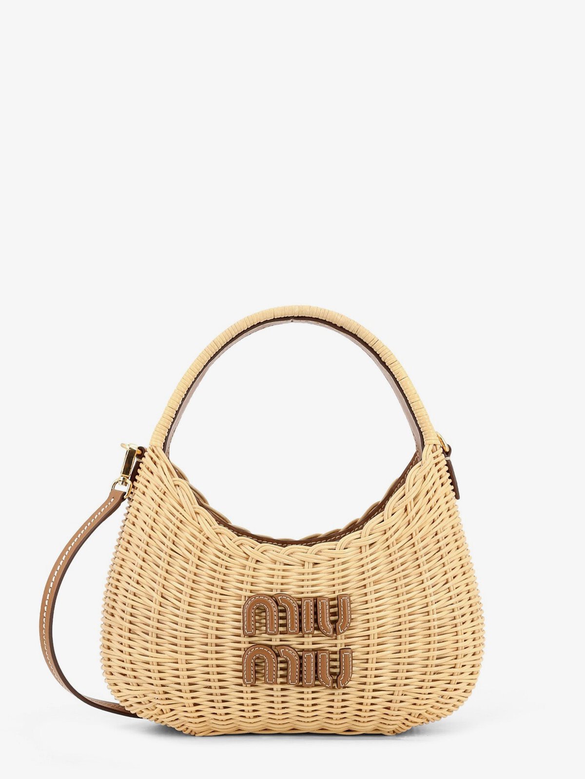 Miu Miu Wander Raffia Handbag