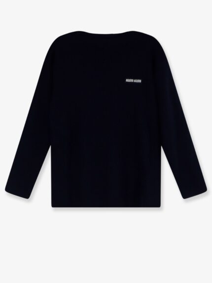 Miu Miu Wool Sweater With Lettering Logo