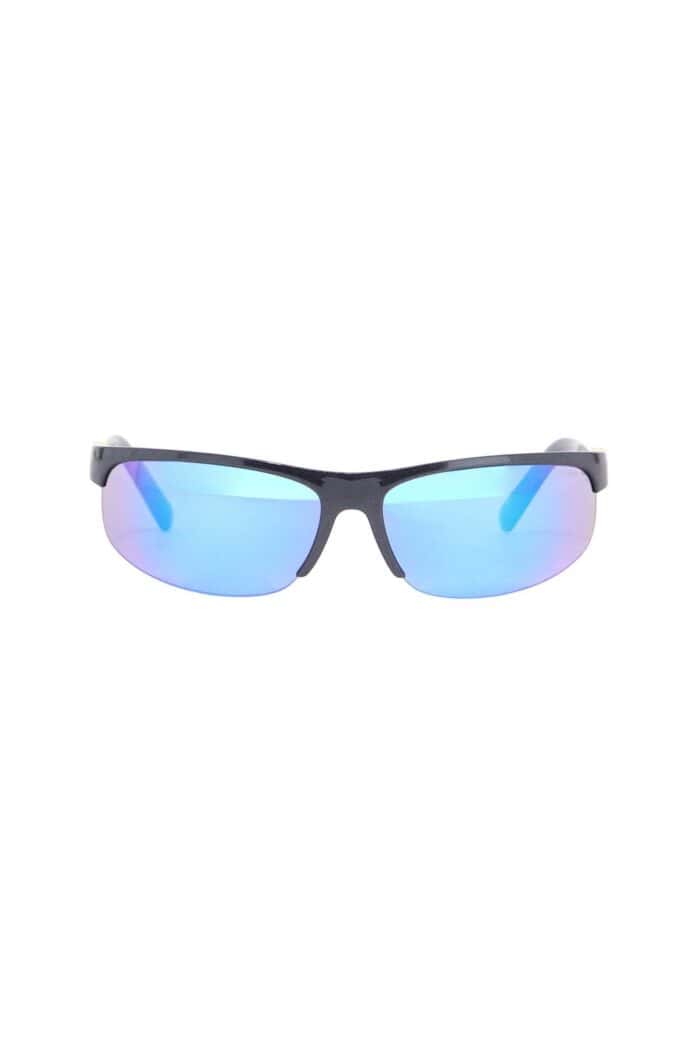 MIU MIU Wraparound Sunglasses With Blue Gray Mirrored Lenses 0mu A02s