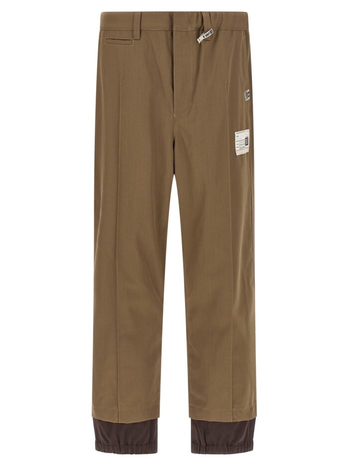 maison mihara yasuhiro 'mix layered wool gabardine' pants MAISON MIHARA YASUHIRO 'Mix Layered Wool Gabardine' Pants
