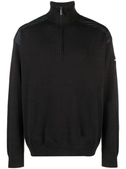 Mix Media Quarter Zip Sweater