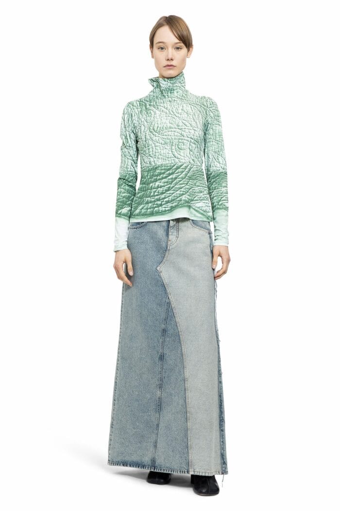 MM6 MAISON MARGIELA 5 Pocket Long Denim Skirt