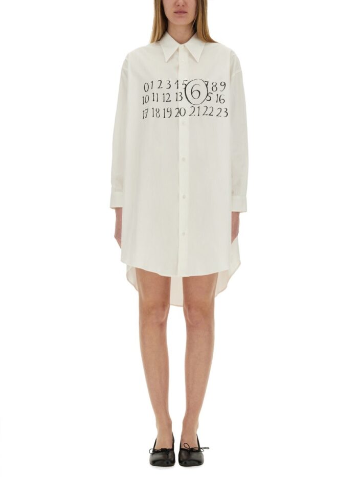 MM6 MAISON MARGIELA CHEMISIER DRESS WITH PRINT