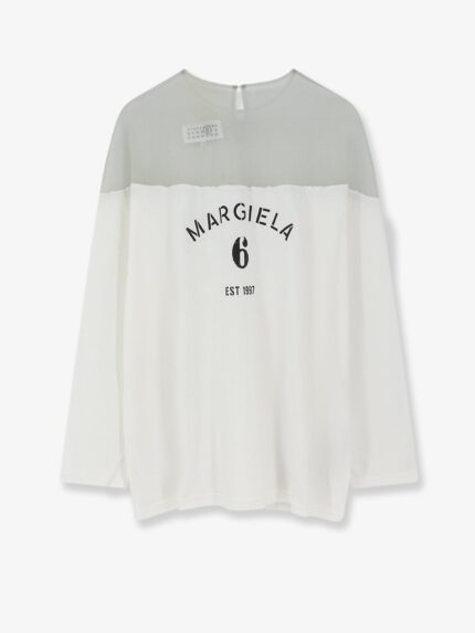MM6 MAISON MARGIELA Cotton T-shirt With Voile Insert