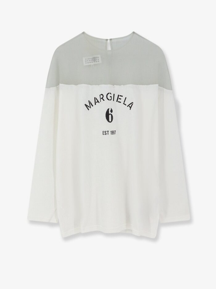 MM6 MAISON MARGIELA Cotton T-shirt With Voile Insert
