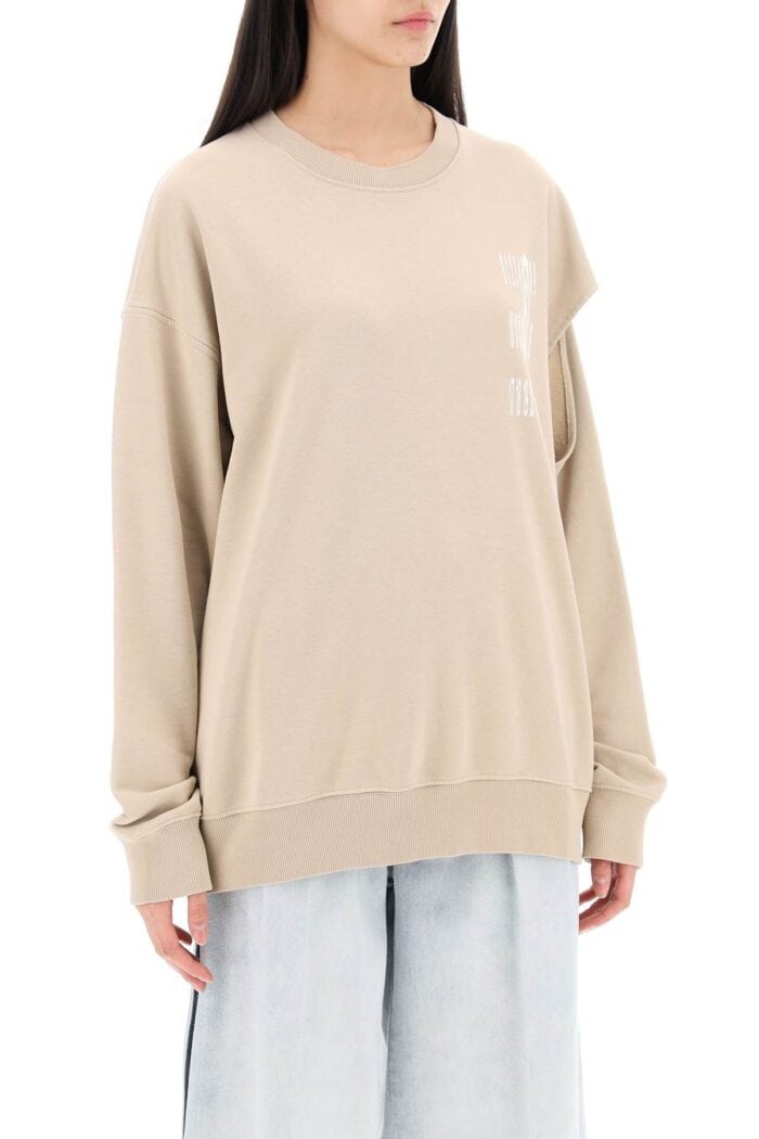 MM6 MAISON MARGIELA Crewneck Sweatshirt With Side Cut