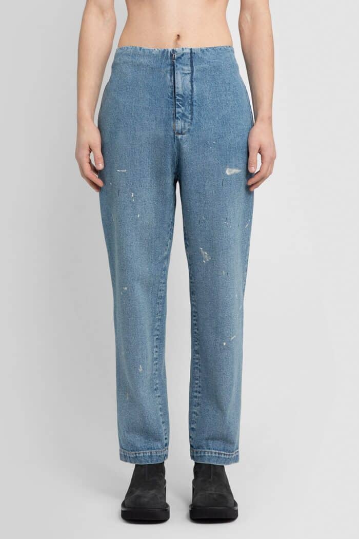 mm6 maison margiela cut out painted jeans MM6 MAISON MARGIELA Cut-out Painted Jeans