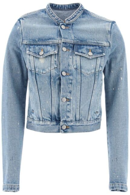 Mm6 Maison Margiela Denim Crewneck Jacket