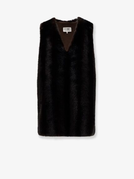MM6 MAISON MARGIELA Faux Shearling Short Dress
