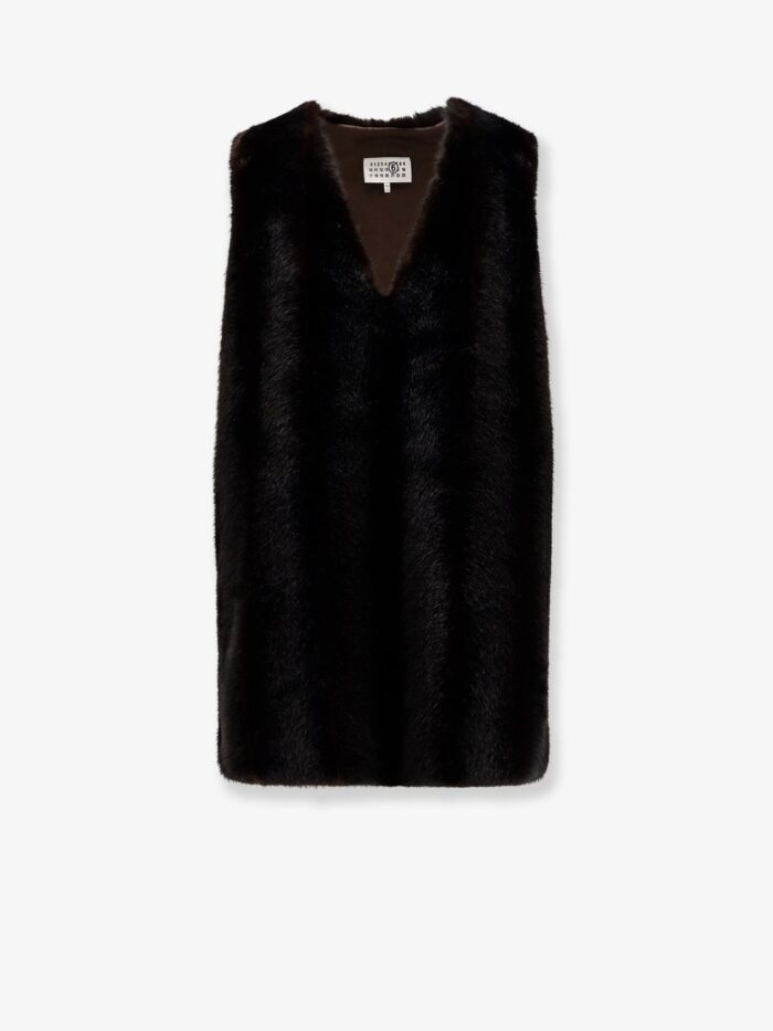 MM6 MAISON MARGIELA Faux Shearling Short Dress