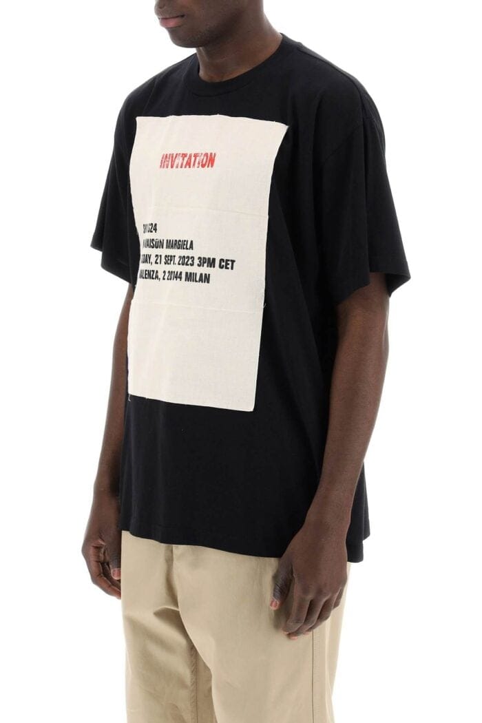 Mm6 Maison Margiela Invitation Print T-shirt With