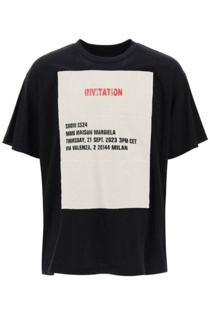 Mm6 Maison Margiela Invitation Print T-shirt With