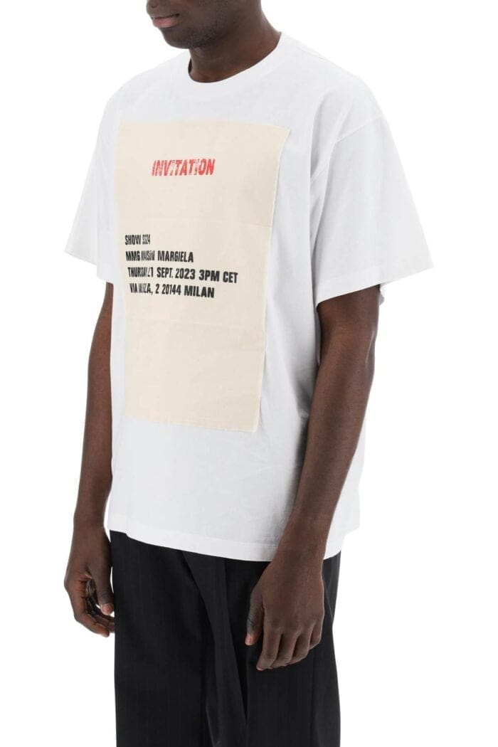 Mm6 Maison Margiela Invitation Print T-shirt With