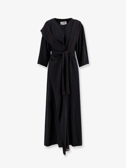 MM6 MAISON MARGIELA Long Jersey Dress With Satin Inserts