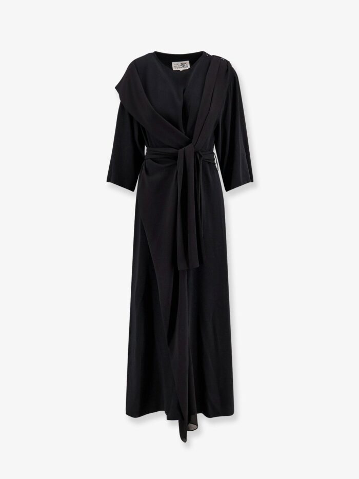 MM6 MAISON MARGIELA Long Jersey Dress With Satin Inserts