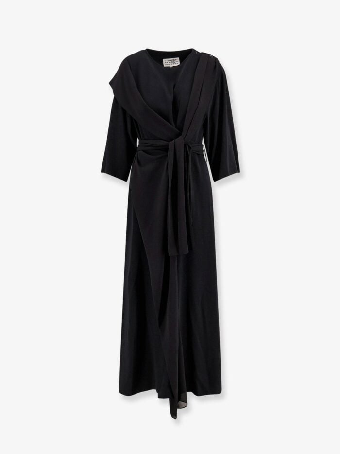MM6 MAISON MARGIELA Long Jersey Dress With Satin Inserts