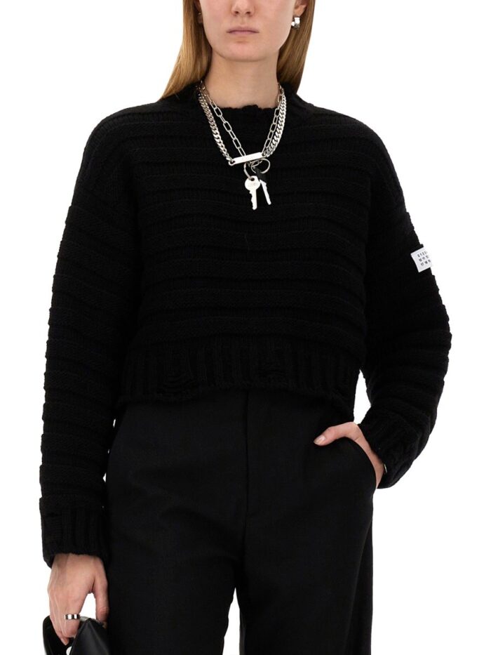 MM6 MAISON MARGIELA MAGLIA CROPPED