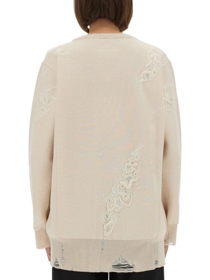 MM6 MAISON MARGIELA MESH WITH WORN EFFECT DETAILS