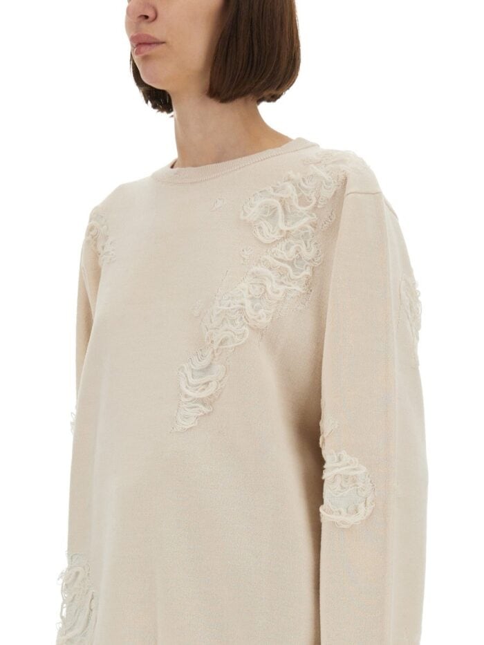 MM6 MAISON MARGIELA MESH WITH WORN EFFECT DETAILS