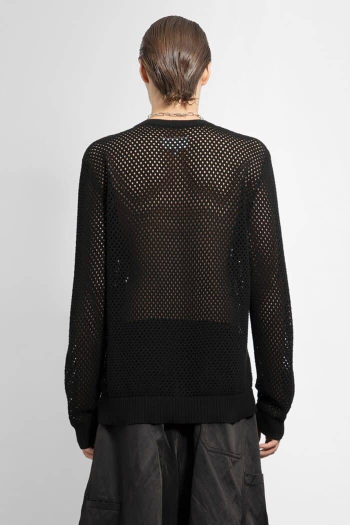 MM6 MAISON MARGIELA Numbers Logo Mesh Knit Sweater