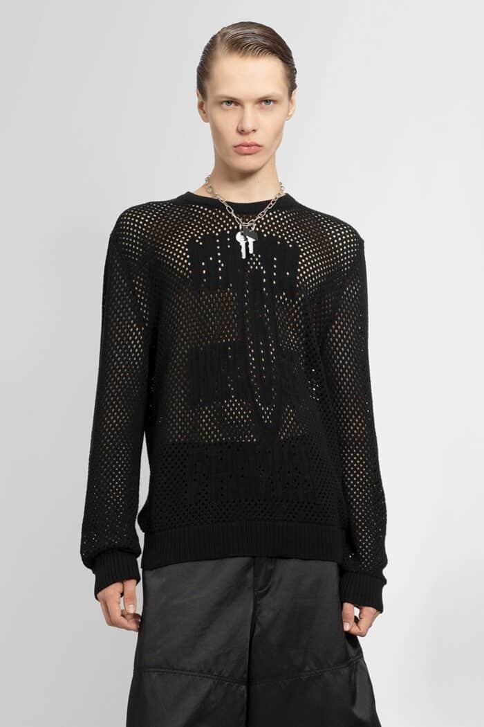 MM6 MAISON MARGIELA Numbers Logo Mesh Knit Sweater