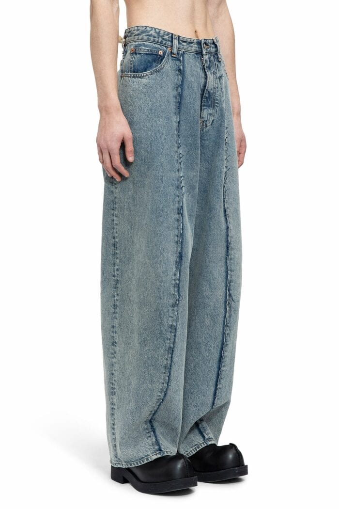 MM6 MAISON MARGIELA Pleated 5 Pocket Wide Leg Jeans